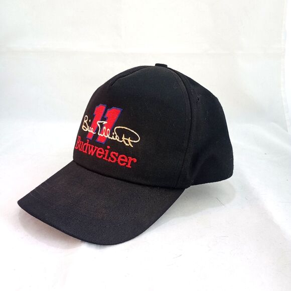 Budweiser Racing Bill Elliott #11 Snapback Cap – Black Hat 6 Panel - Picture 1 of 5